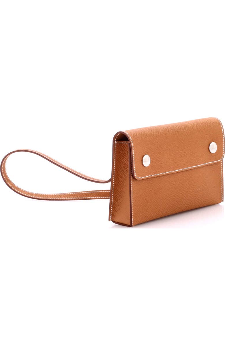 Pre-Owned Hermes Hermesnap Wallet Bag Epsom, Alternate, color, Gold