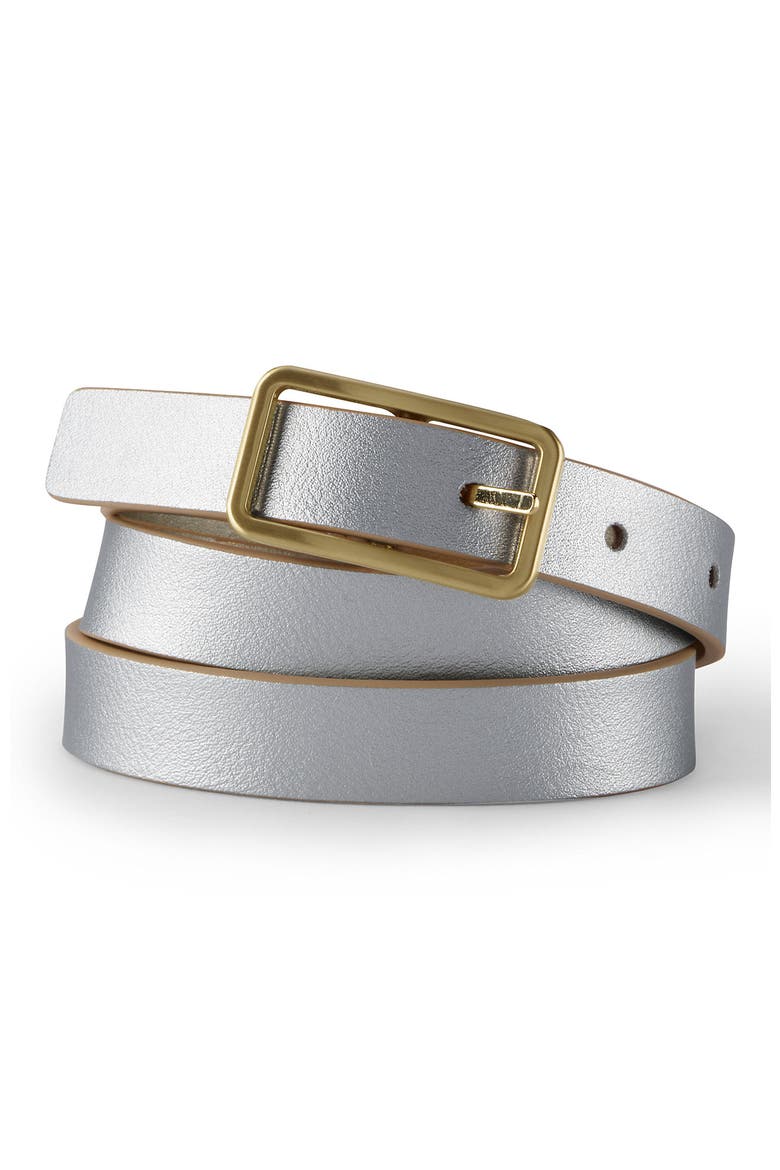 Reversible Skinny Belt, Alternate, color, Light Gold/Silver
