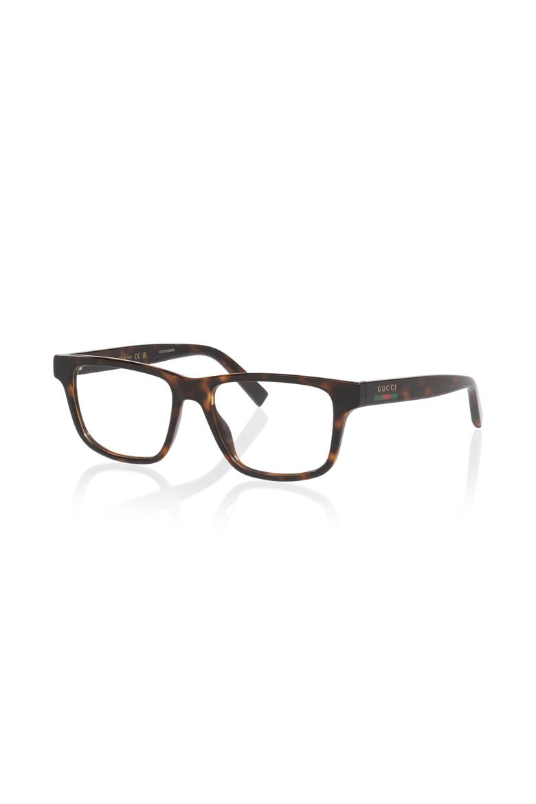 54mm Rectangle optical glasses, Main, color, Tortoise