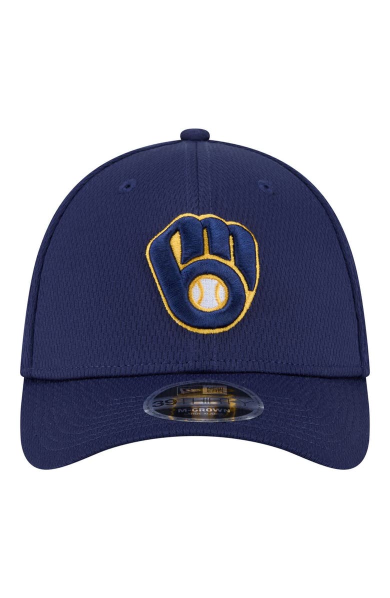 New Era Men's New Era Navy Milwaukee Brewers Dash 39THIRTY Flex Hat, Alternate, color, Navy