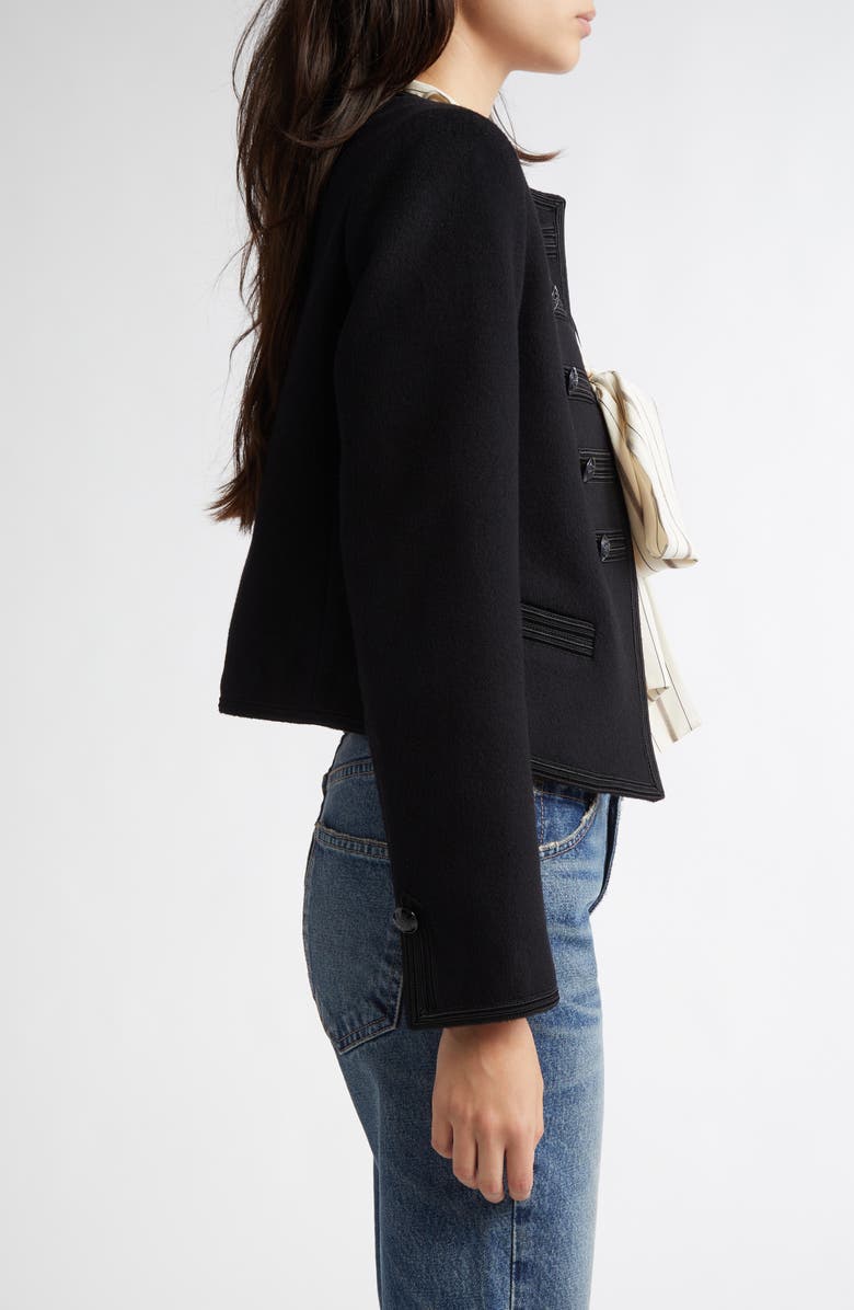 Nili Lotan Joni Virgin Wool Military Jacket, Alternate, color, 