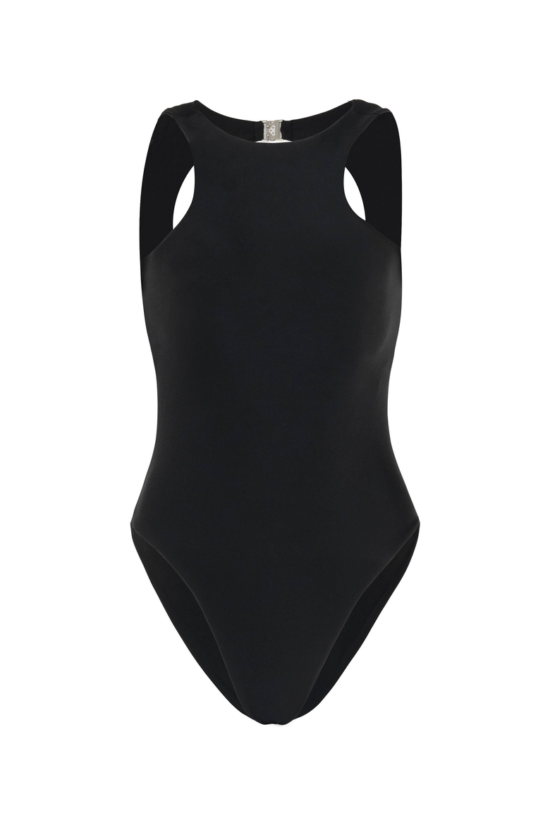 The Jupiter Open-back Recycled One-piece Swimsuit, Main, color, Black