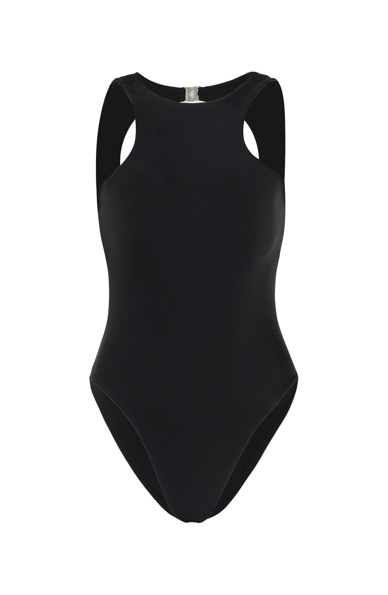 BRUNNA.CO The Jupiter Open-back Recycled One-piece Swimsuit, Main, color, Black