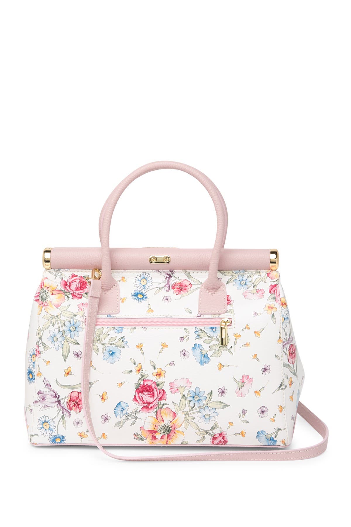 RENATA CORSI Floral Leather Shoulder Bag, Alternate, color, 