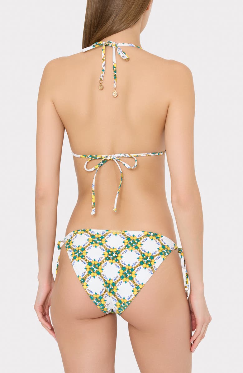 Milly Lemon Tile Bikini Bottoms, Alternate, color, White Multi