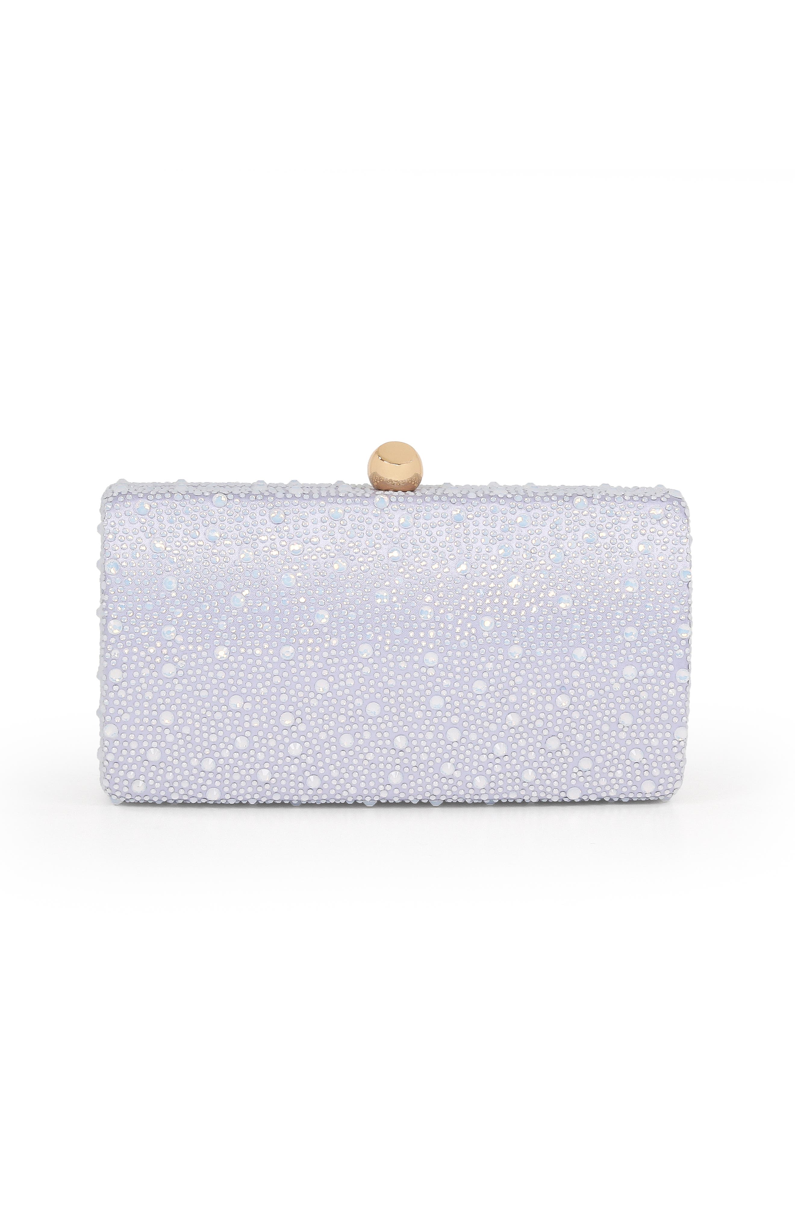 Jewel Badgley Mischka Heather Opal Crystal Minaudiere, Main, color, Blue