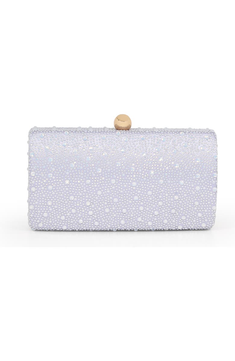Jewel Badgley Mischka Heather Opal Crystal Minaudiere, Main, color, Blue