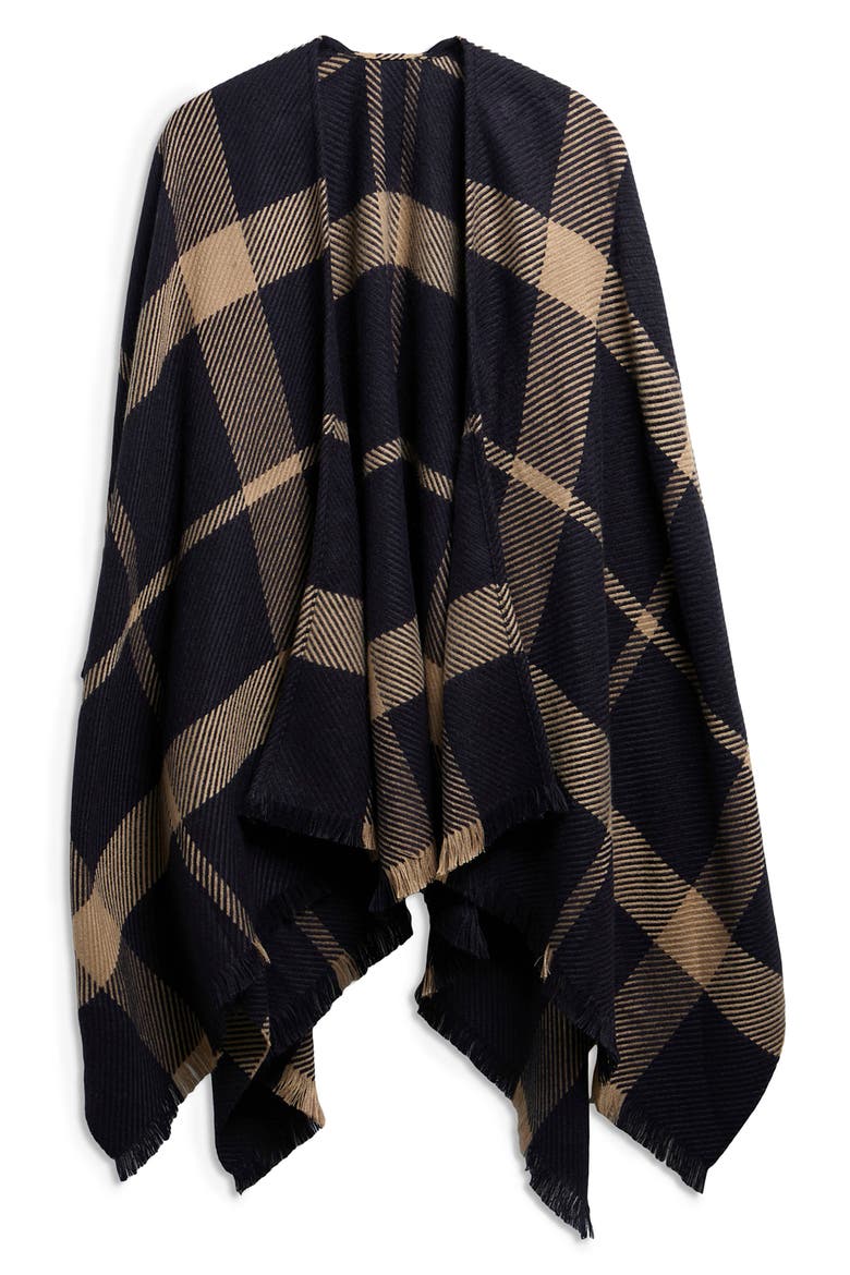 Isabelle Tartan Serape, Alternate, color, MIDNIGHT TARTAN