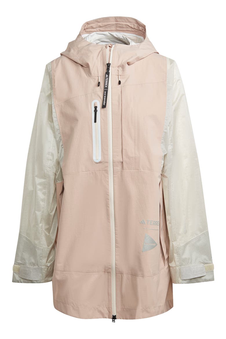 x and wander Terrex Xploric Rain.RDY Water Repellent Hooded Jacket, Alternate, color, WONDER TAUPE/ ALUMINA