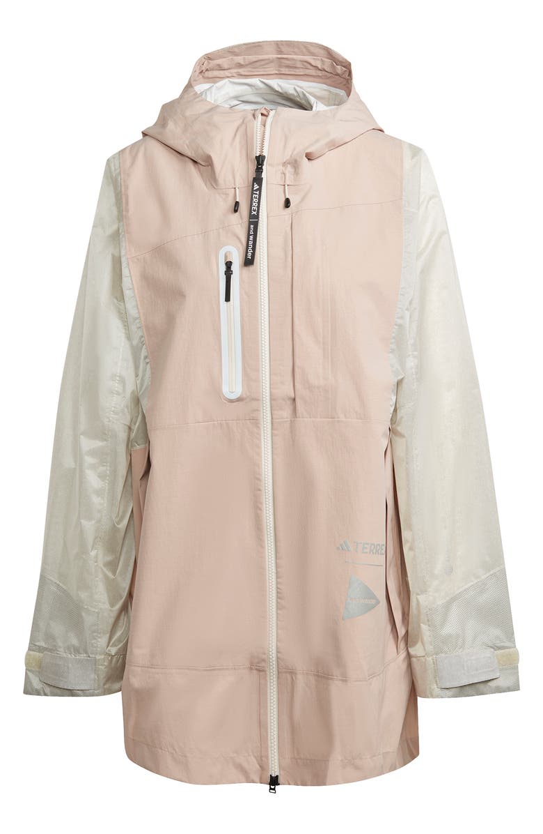 adidas x and wander Terrex Xploric Rain.RDY Water Repellent Hooded Jacket, Alternate, color, 