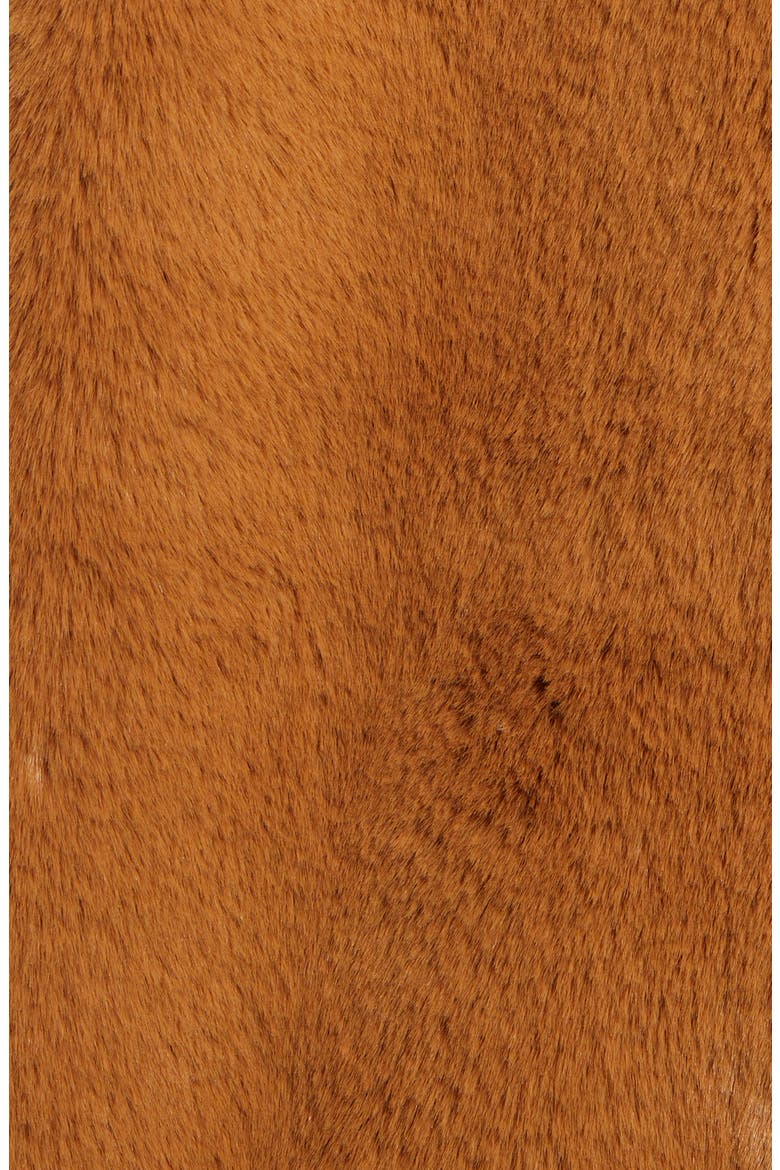 Annabette Faux Fur Maternity Coat, Alternate, color, TOBACCO