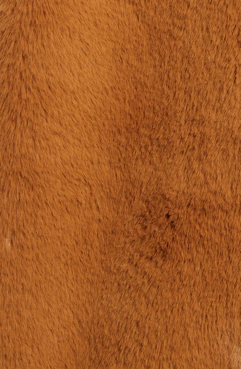 Emilia George Annabette Faux Fur Maternity Coat, Alternate, color, Tobacco