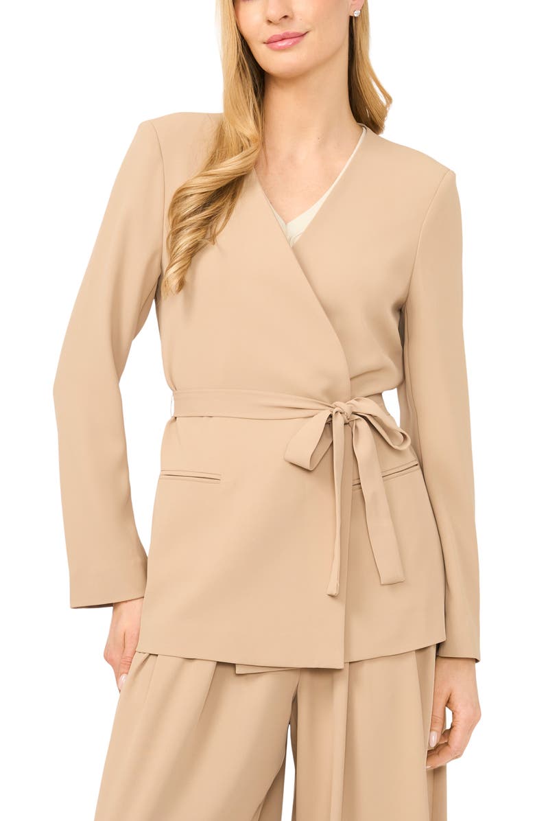 Halogen<sup>®</sup> Wrap Blazer, Main, color, Nomad Camel