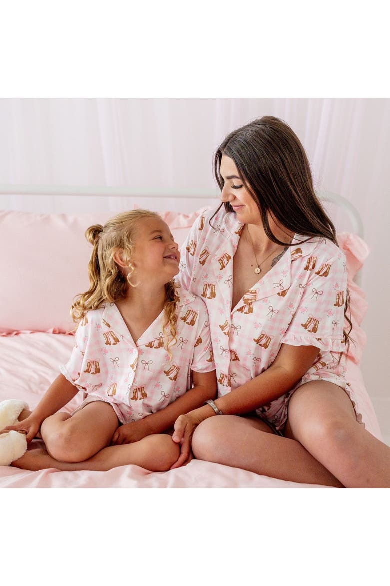 Cowgirl Western Women's Lounge Set, Alternate, color, Soft Pink