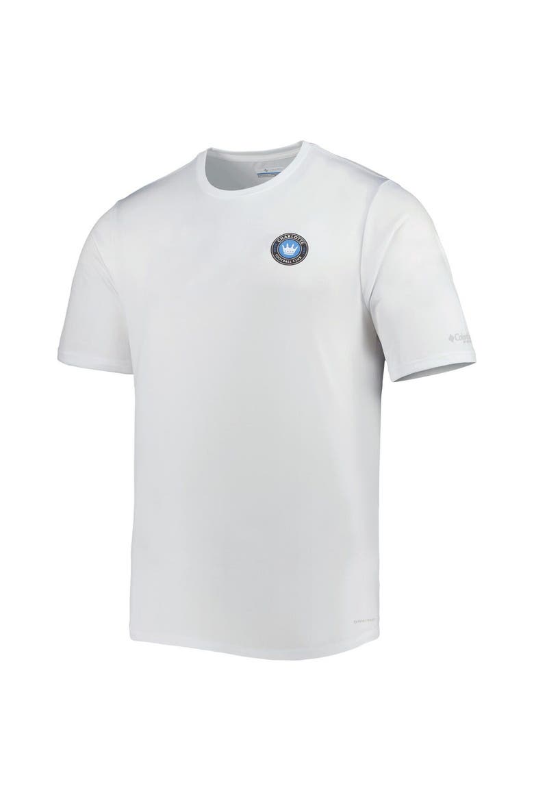 Men's Columbia White Charlotte FC Terminal Tackle Omni-Shade T-Shirt, Alternate, color, White