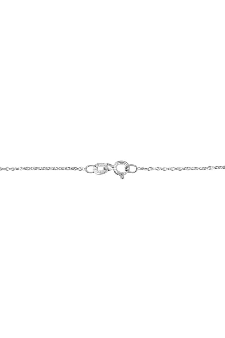 Silver 1.00 Cttw Baguette Diamond Composite Open Heart Pendant Necklace, Alternate, color, White