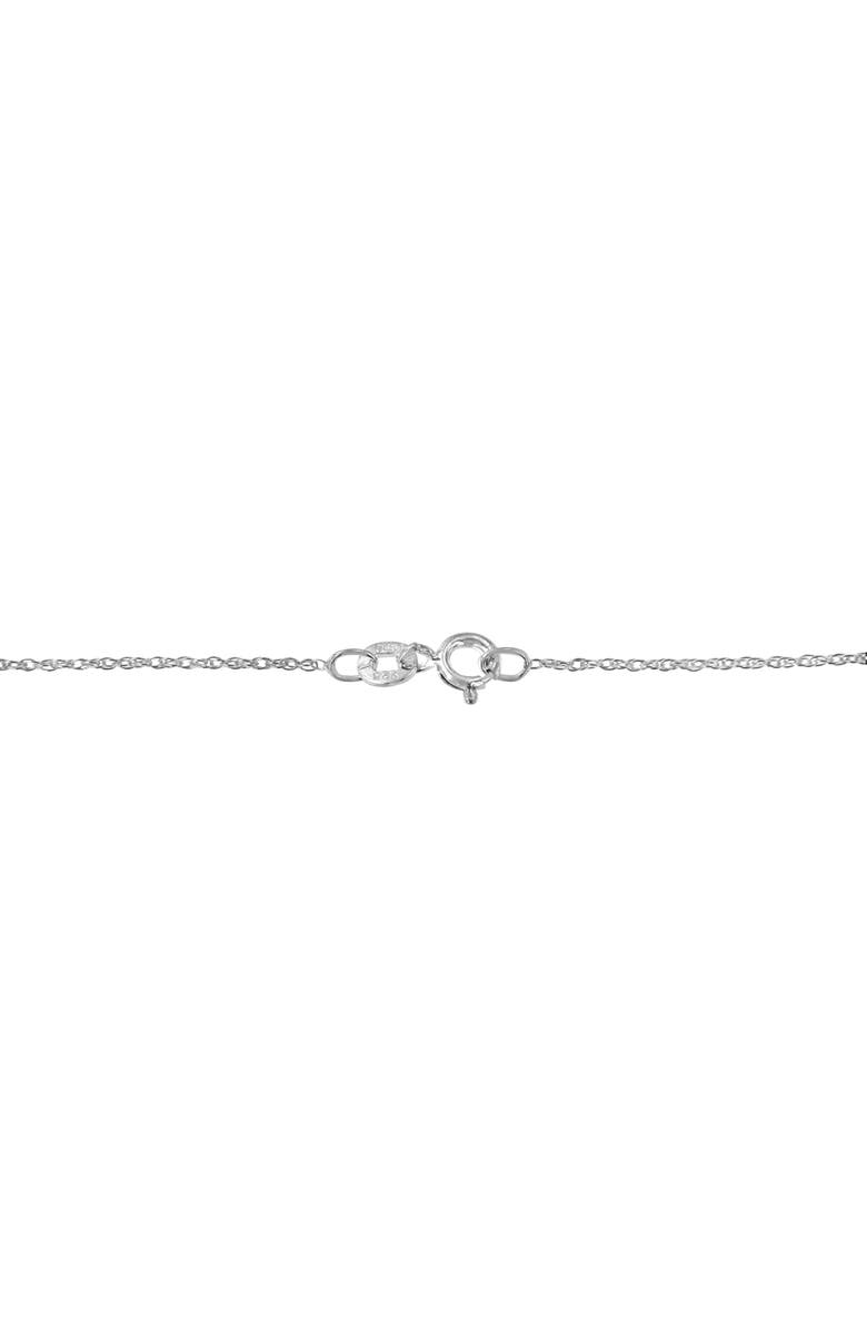 Haus of Brilliance Silver 1.00 Cttw Baguette Diamond Composite Open Heart Pendant Necklace, Alternate, color, 