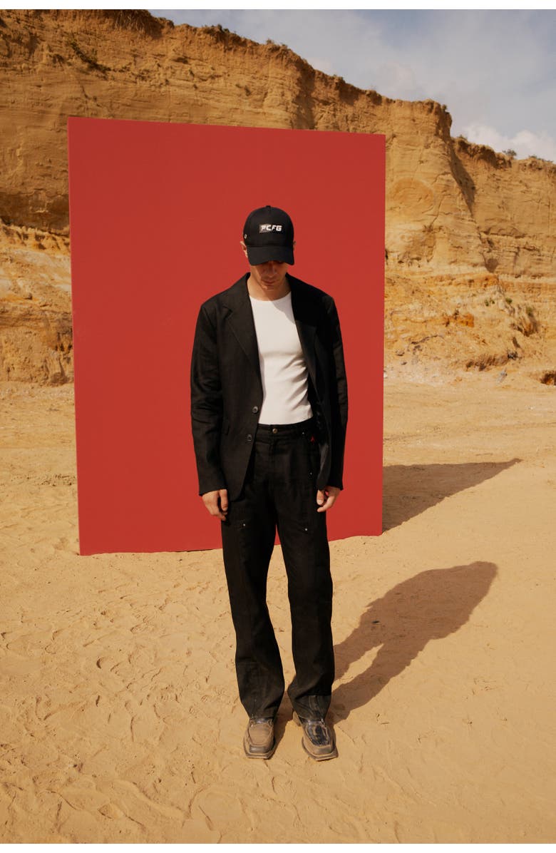 PCFG Pure Linen Free Heaven Linen Suit Blazer, Alternate, color, Black