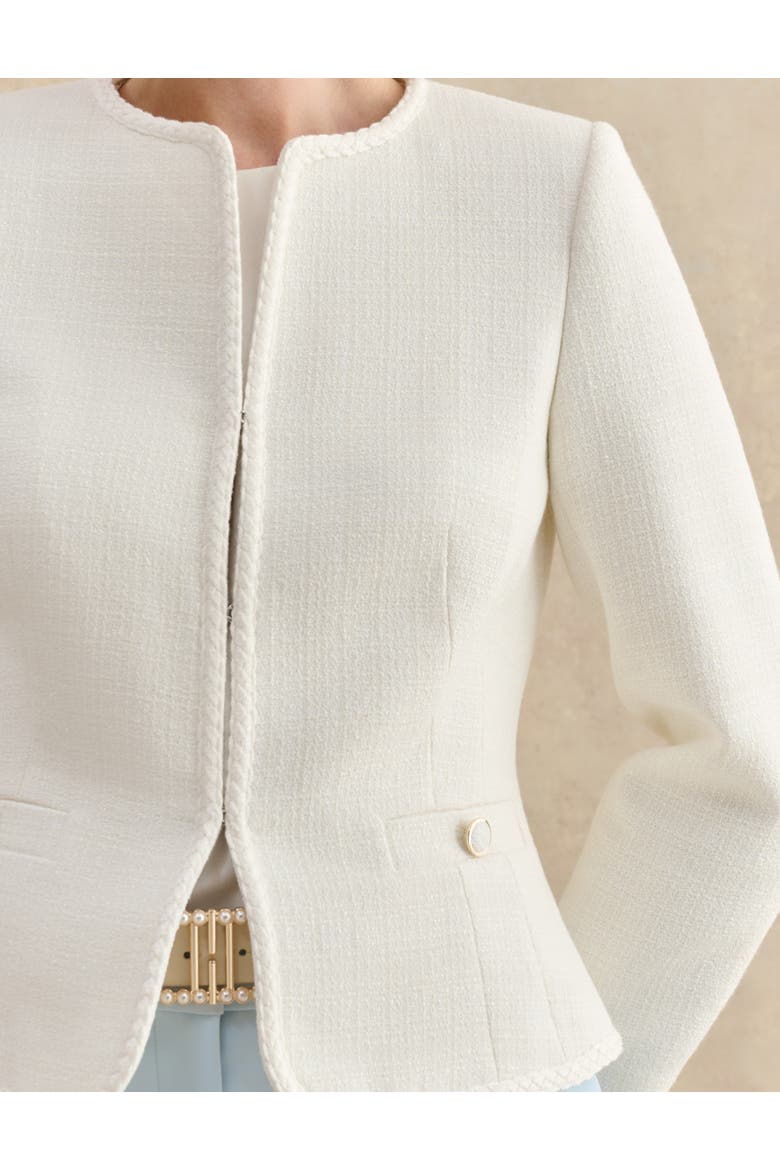 Otillia Textured Jacket, Alternate, color, Ivory