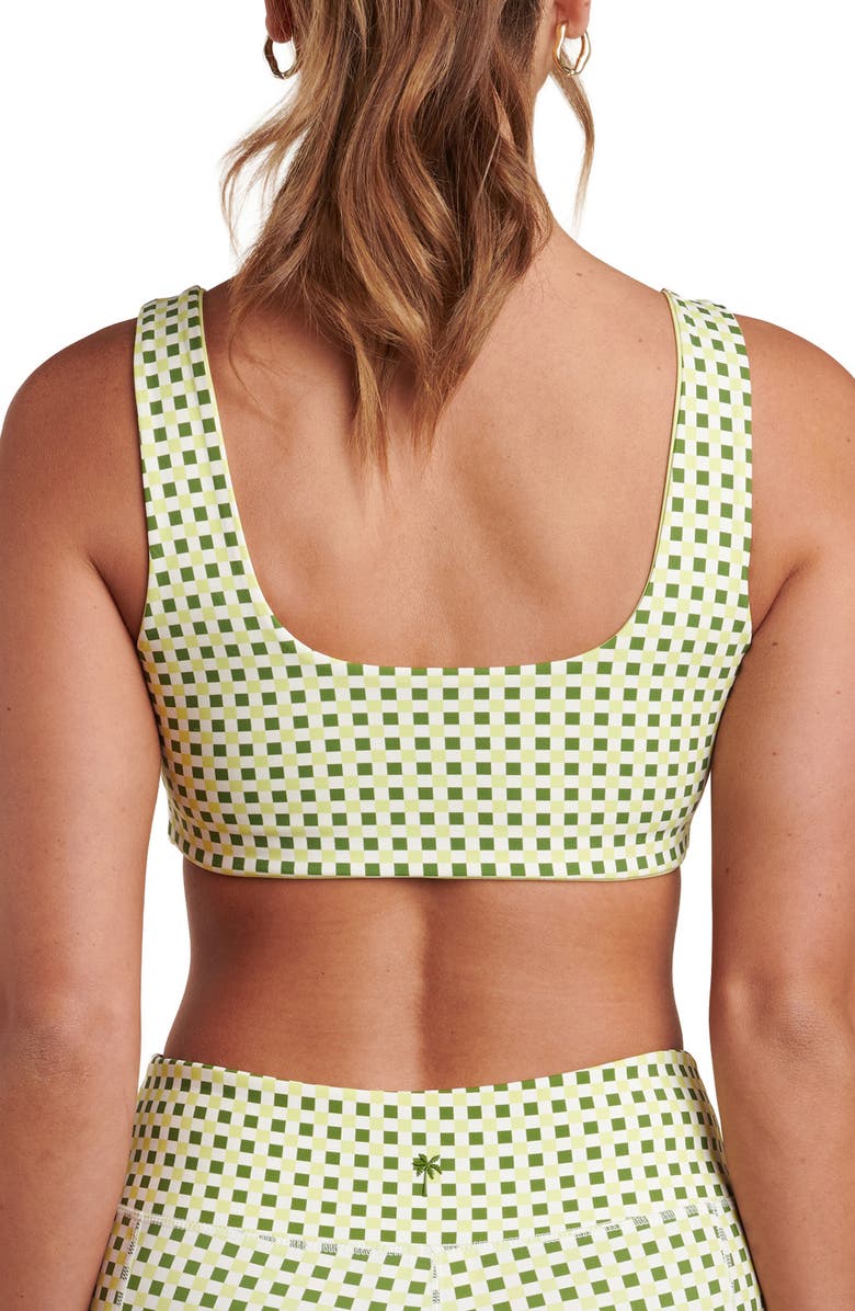 La Blanca Checkpoint Reversible Sports Bra, Alternate, color, Lime