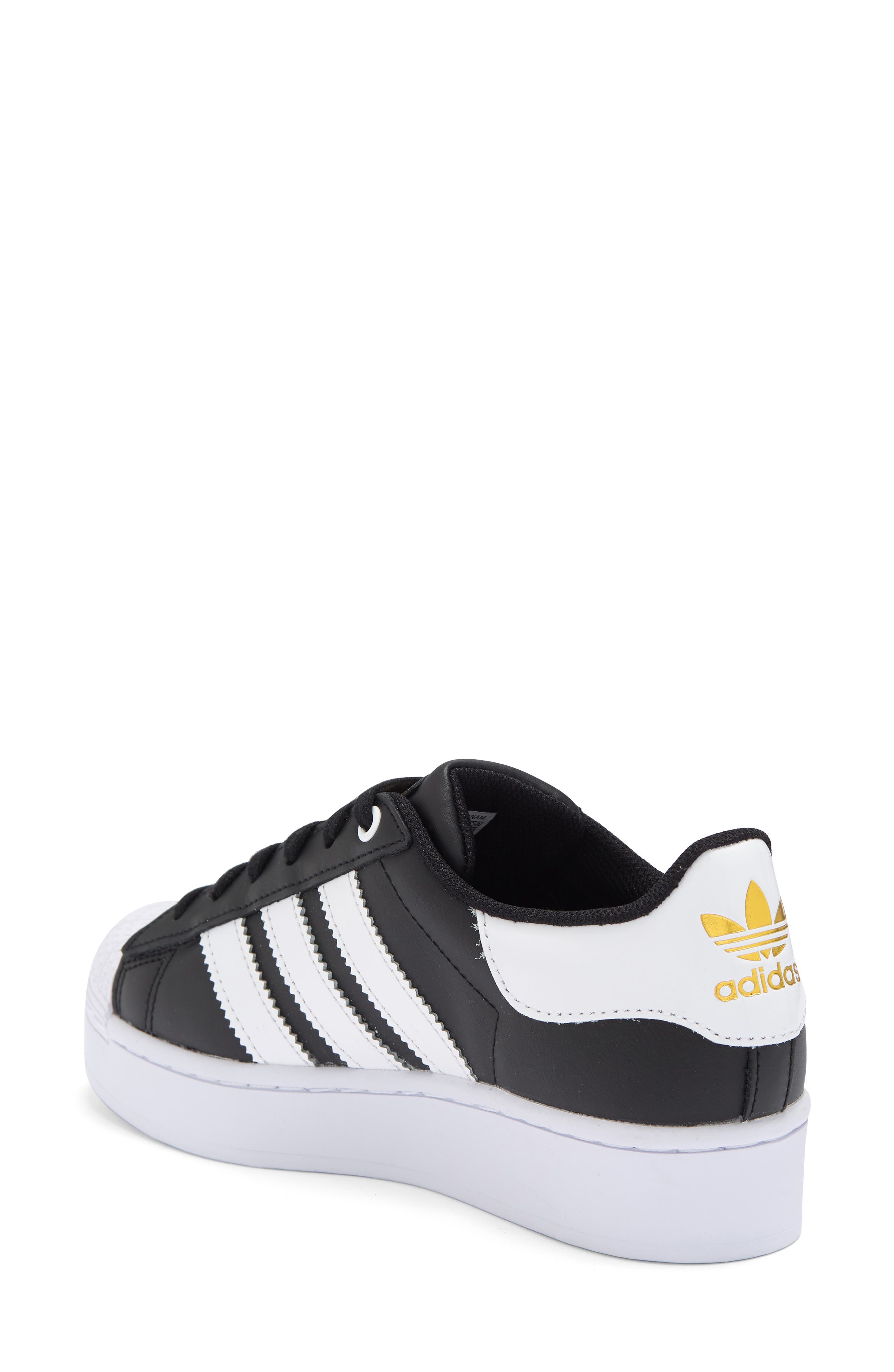 Superstar Bold Sneaker, Alternate, color, CORE BLACK/ WHITE/ MATTE GOLD