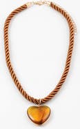 Erin McDermott Jewelry Sun-Warmed Amber Heart Necklace