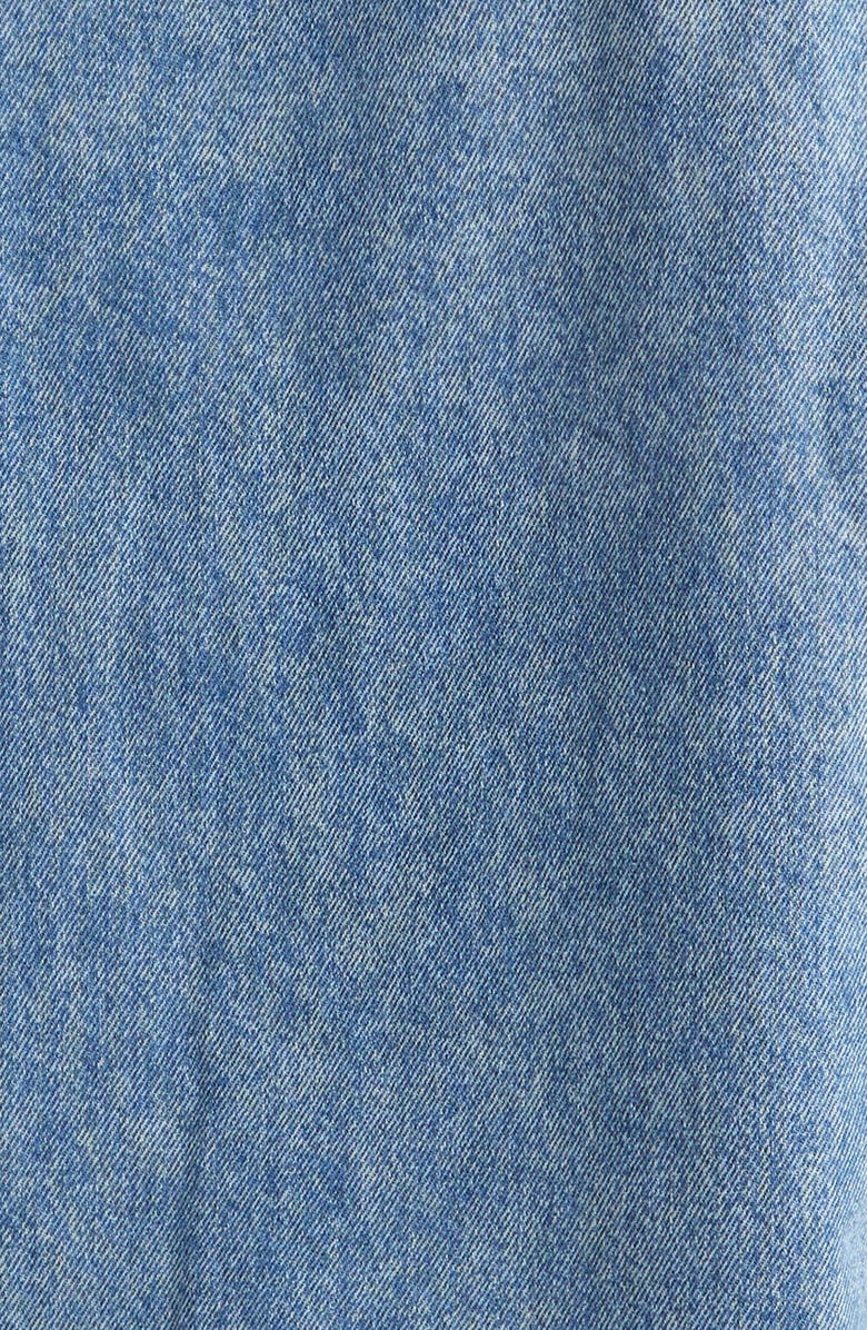 AMI PARIS Ami De Coeur Embroidered Cotton Denim Button-Down Shirt, Alternate, color, Bleu Used