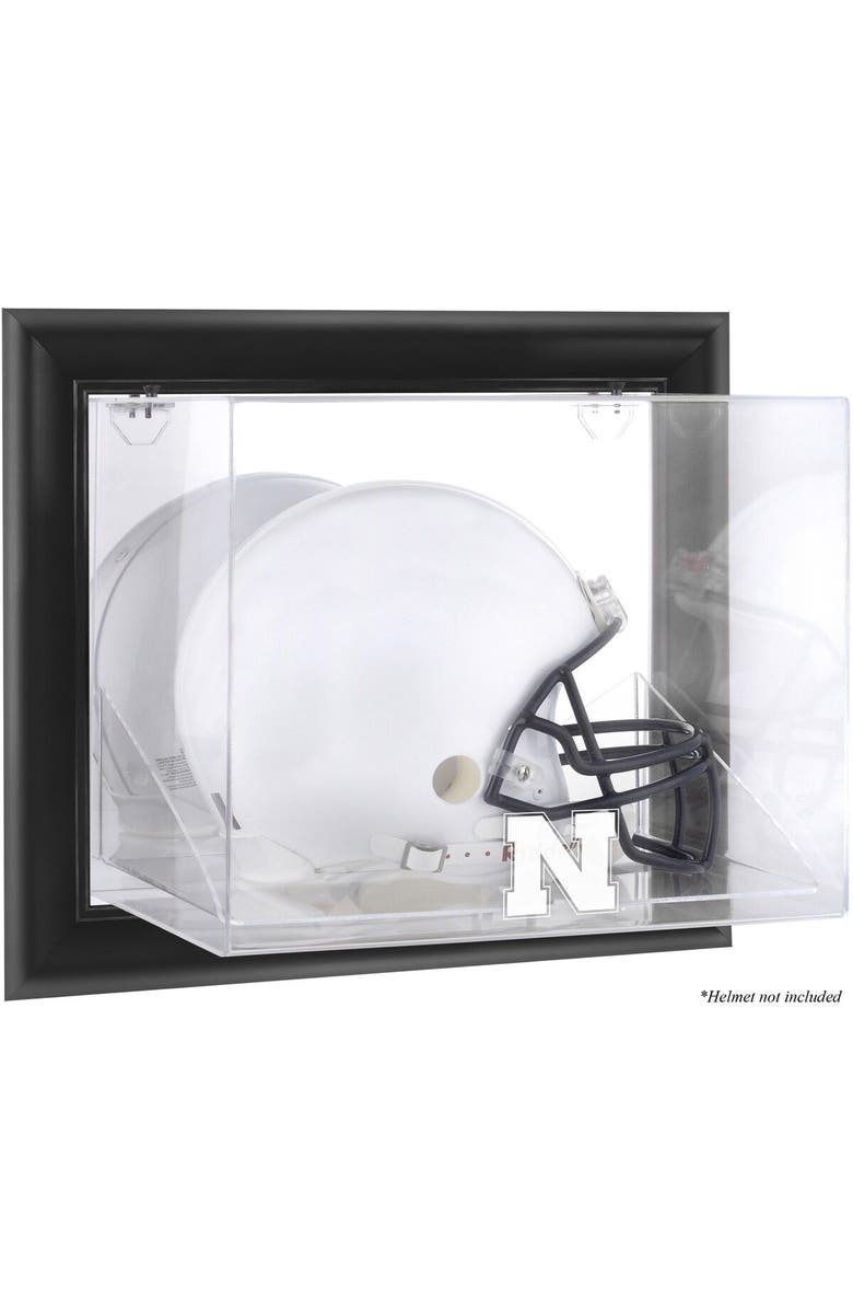 FANATICS AUTHENTIC Nebraska Huskers Black Framed Wall-Mountable Helmet Display Case, Main, color,