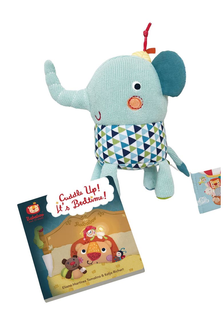 Lolo Elephant Bedtime Book & Plush Set, Main, color, Mutli / Turquoise