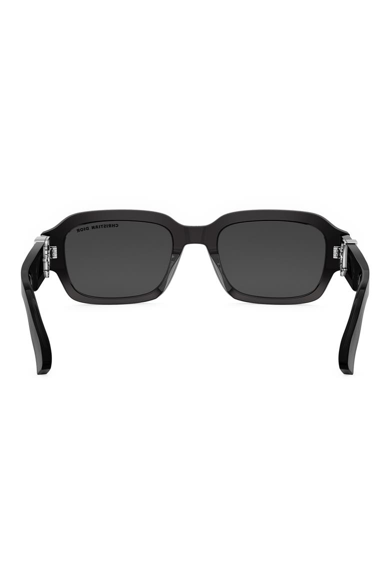 'Dior Oblique S2I 52mm Rectangular Sunglasses, Alternate, color, GREY/ OTHER / SMOKE