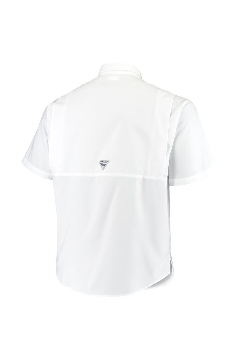 Men's Columbia White Dallas Cowboys Big & Tall Tamiami Woven Button-Down Shirt, Alternate, color, White