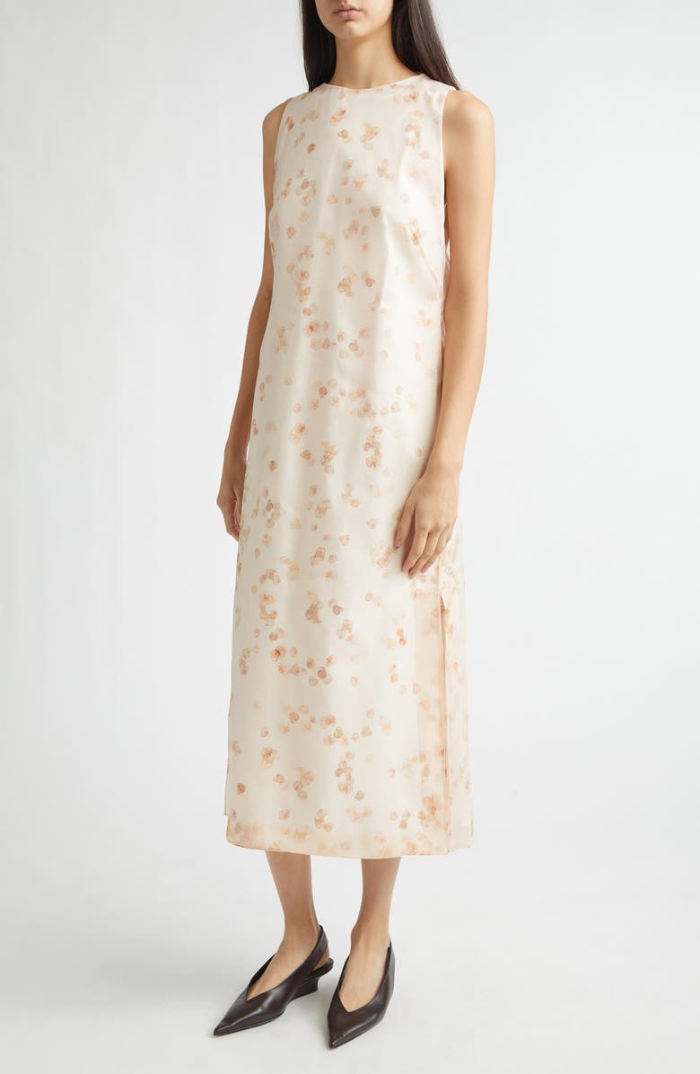Altuzarra Nadja Stretch Cotton Poplin Shift Dress, Alternate, color, 416689 Pale Blush Petals