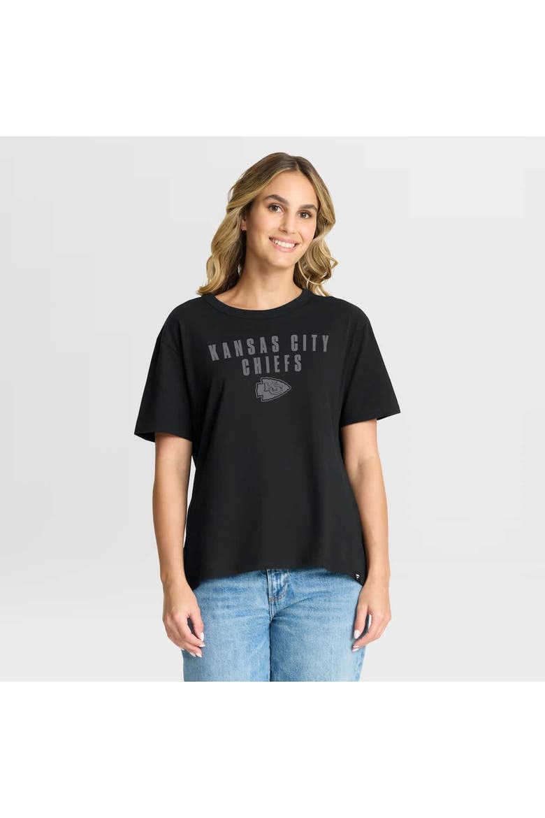 Women's Fanatics Black Kansas City Chiefs Blackout Kneel Down Legacy T-Shirt, Alternate, color, Black
