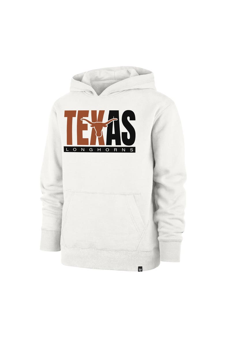 Youth '47 Cream Texas Longhorns Block Text Pullover Hoodie, Alternate, color, Cream