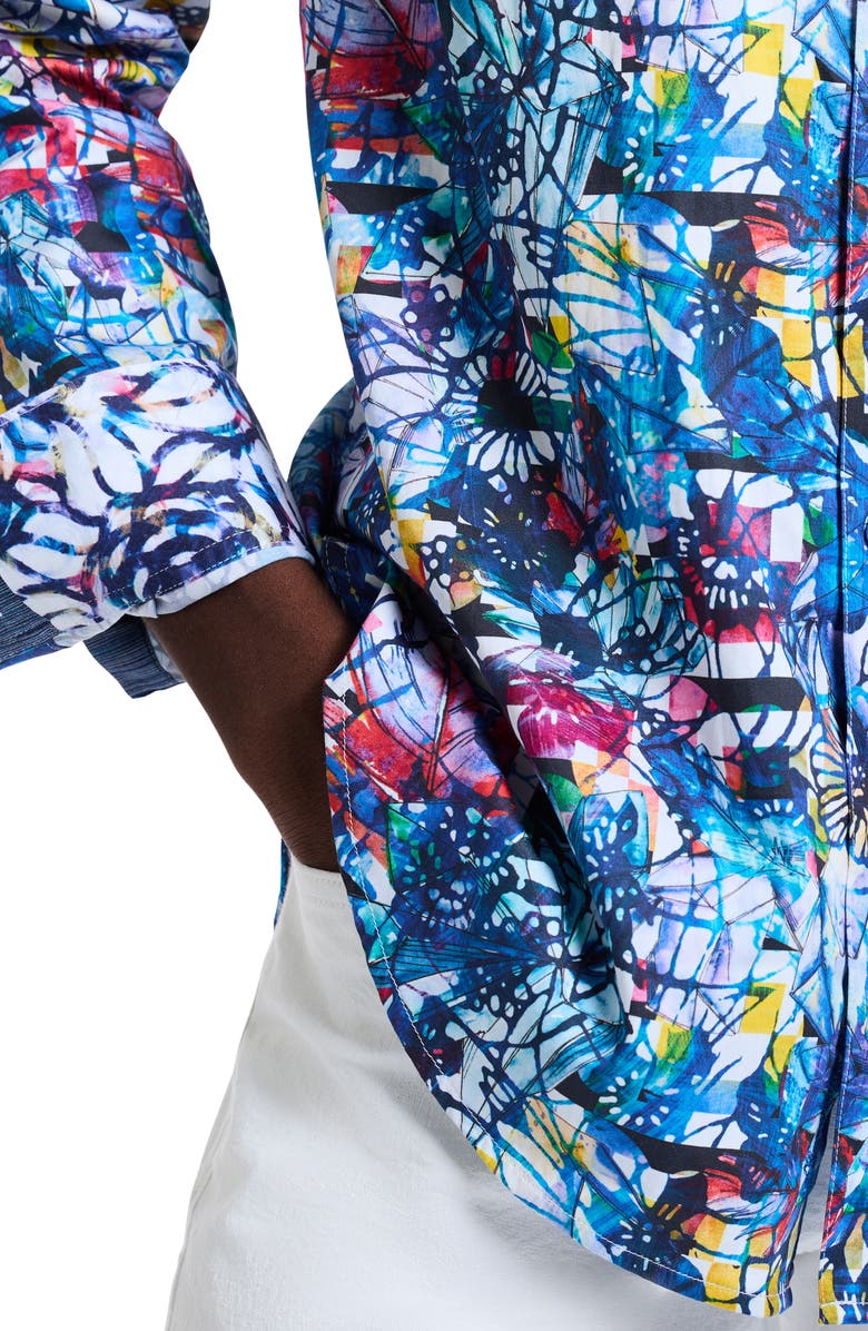 Robert Graham Trumbell Cotton Button-Up Shirt, Alternate, color,