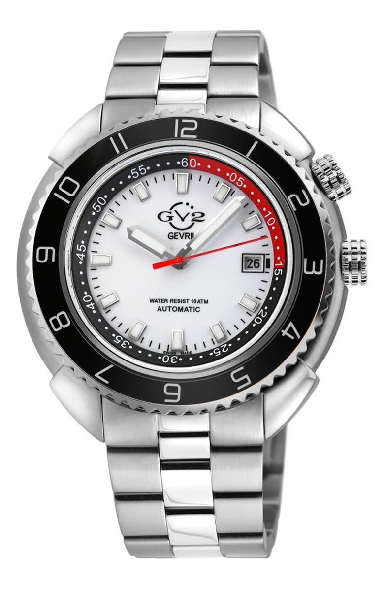 GV2 Gevril Men's GV2 Squalo Swiss Automatic Bracelet Watch, 46mm, Main, color, 