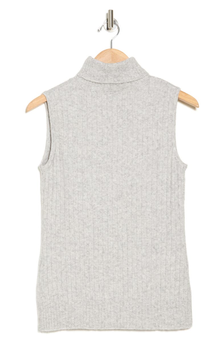 Bobeau Sleeveless Turtleneck Sweater, Alternate, color, Light H. Grey