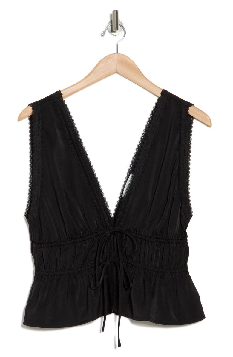 WAYF Lace Trim Tank, Alternate, color, Black