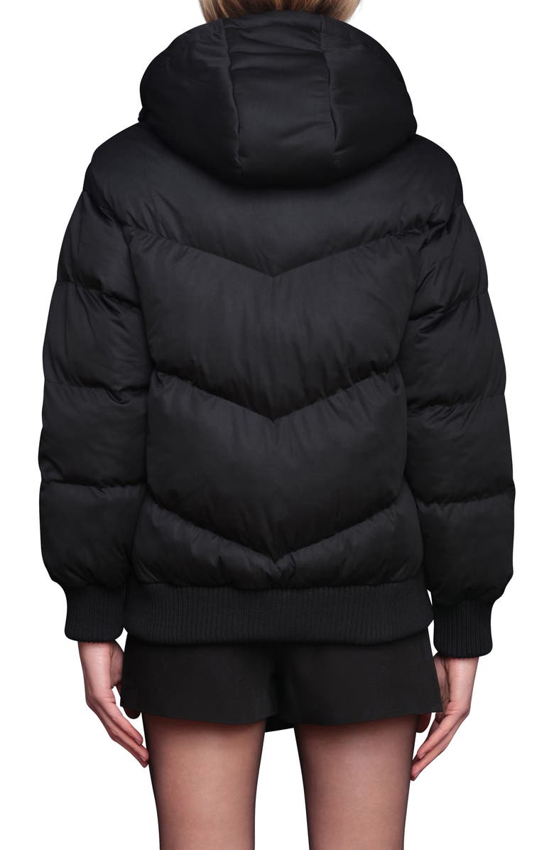 Avec Les Filles Hooded Puffer Jacket, Alternate, color, Black