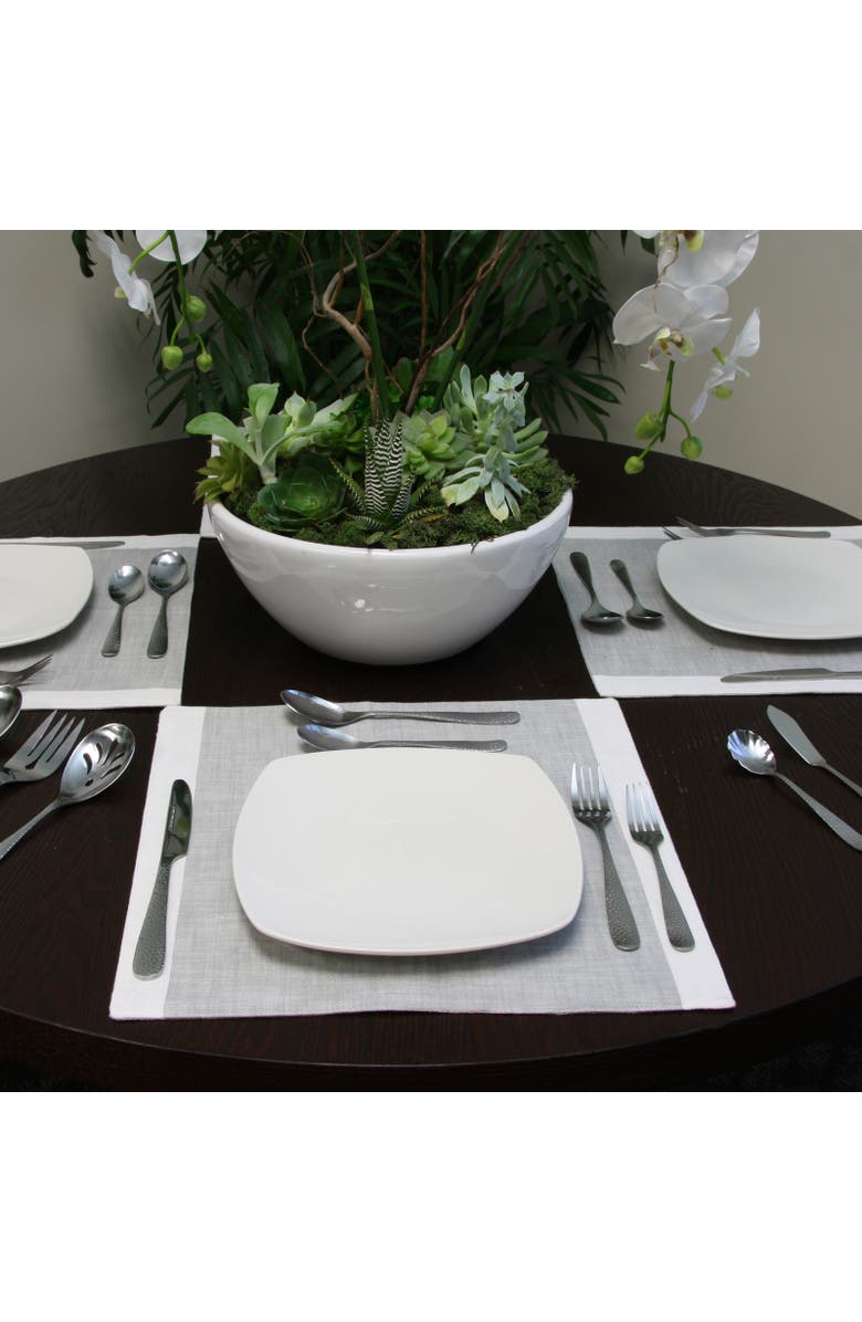 Gibson Home Hamme 46 Piece Flatware Set with Wire Caddy, Alternate, color, Metallic Silver