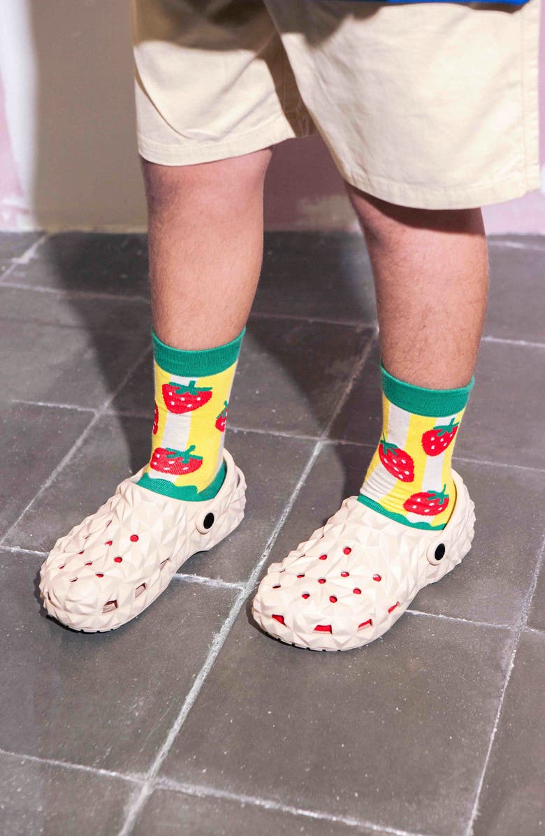 doiy Kids' Berry Bites 3D Crew Socks, Alternate, color, Berry