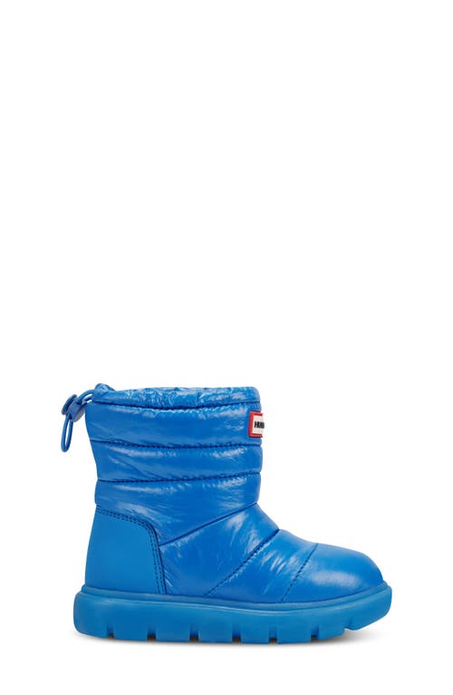 Hunter Kids' Cuddle Lug Sole Insulated Waterproof Snow Boot In Blue