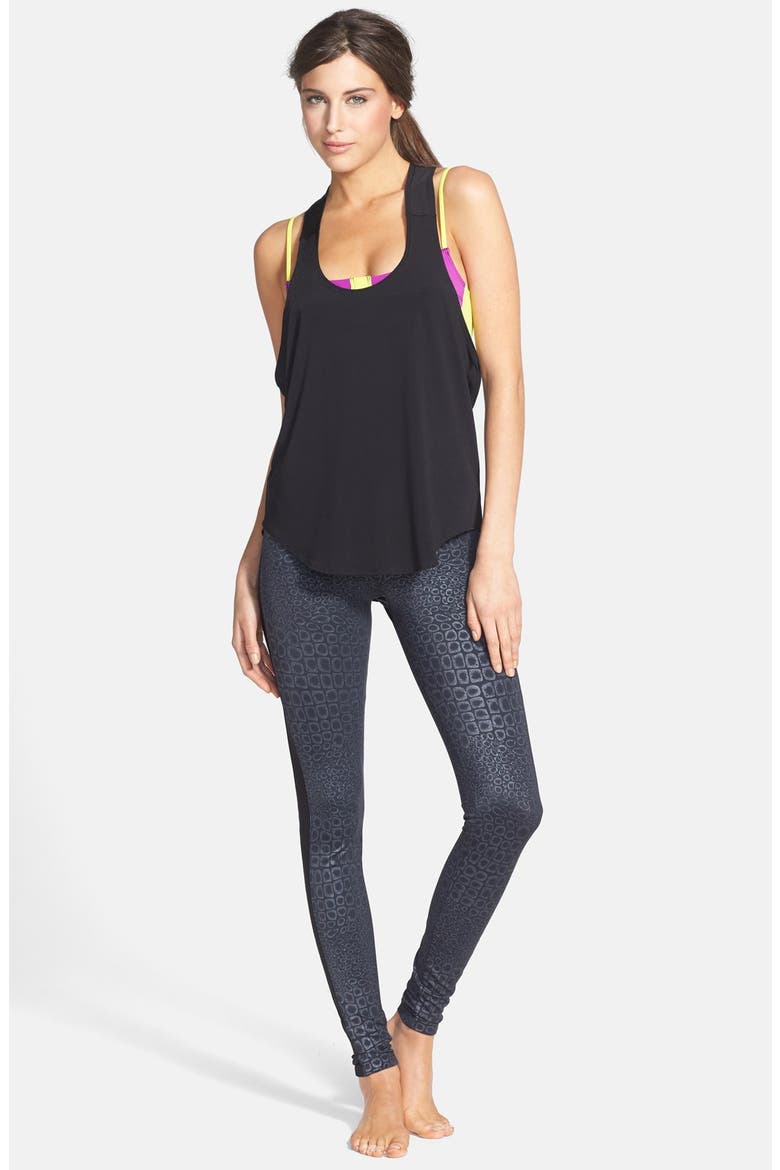 'Tuxedo' Leggings, Alternate, color, BLACK MAGIC/ MESH