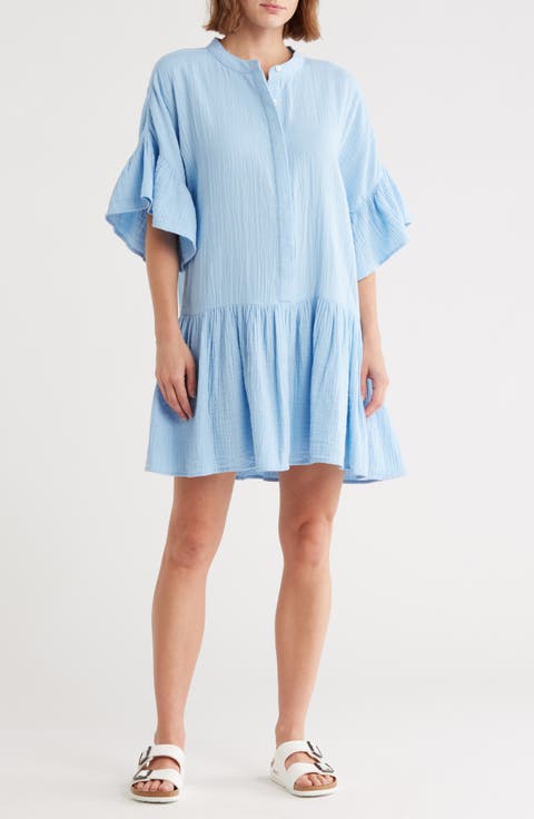 Double Cotton Gauze Minidress
