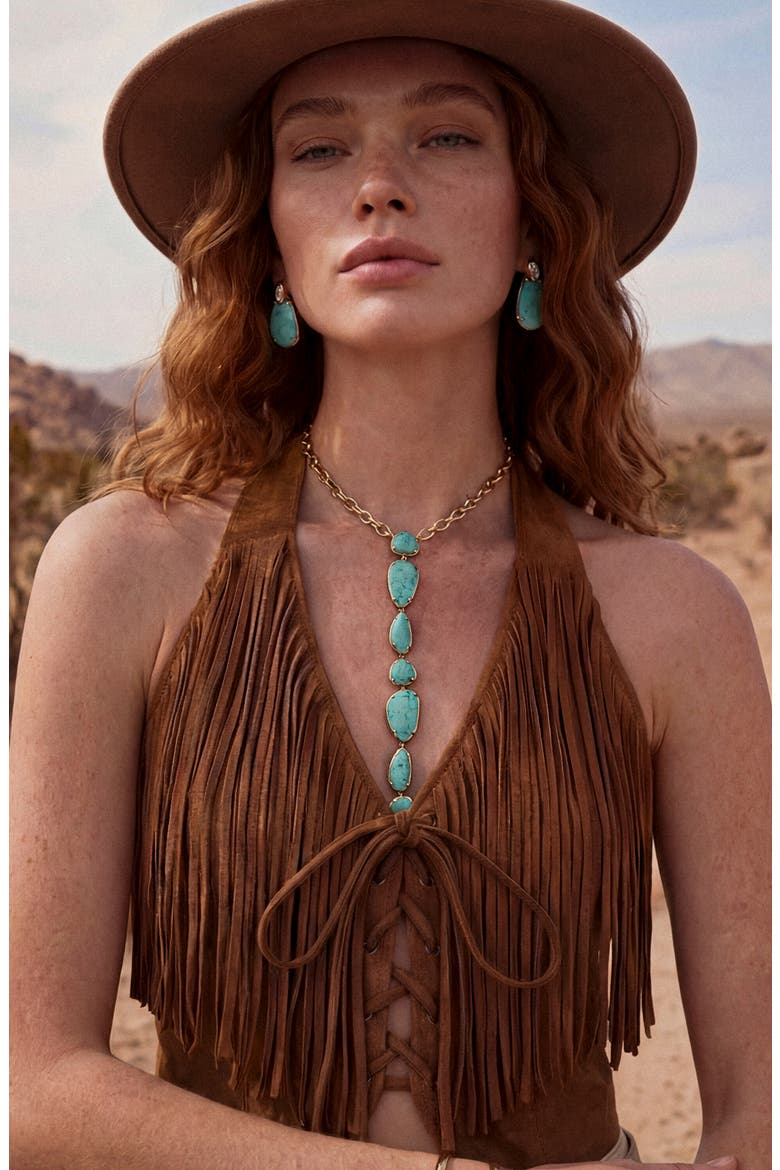 Majestic Stone Y-Necklace, Alternate, color, TURQUOISE