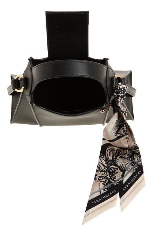 Strathberry Arkshell Top Handle Leather Bag In Black
