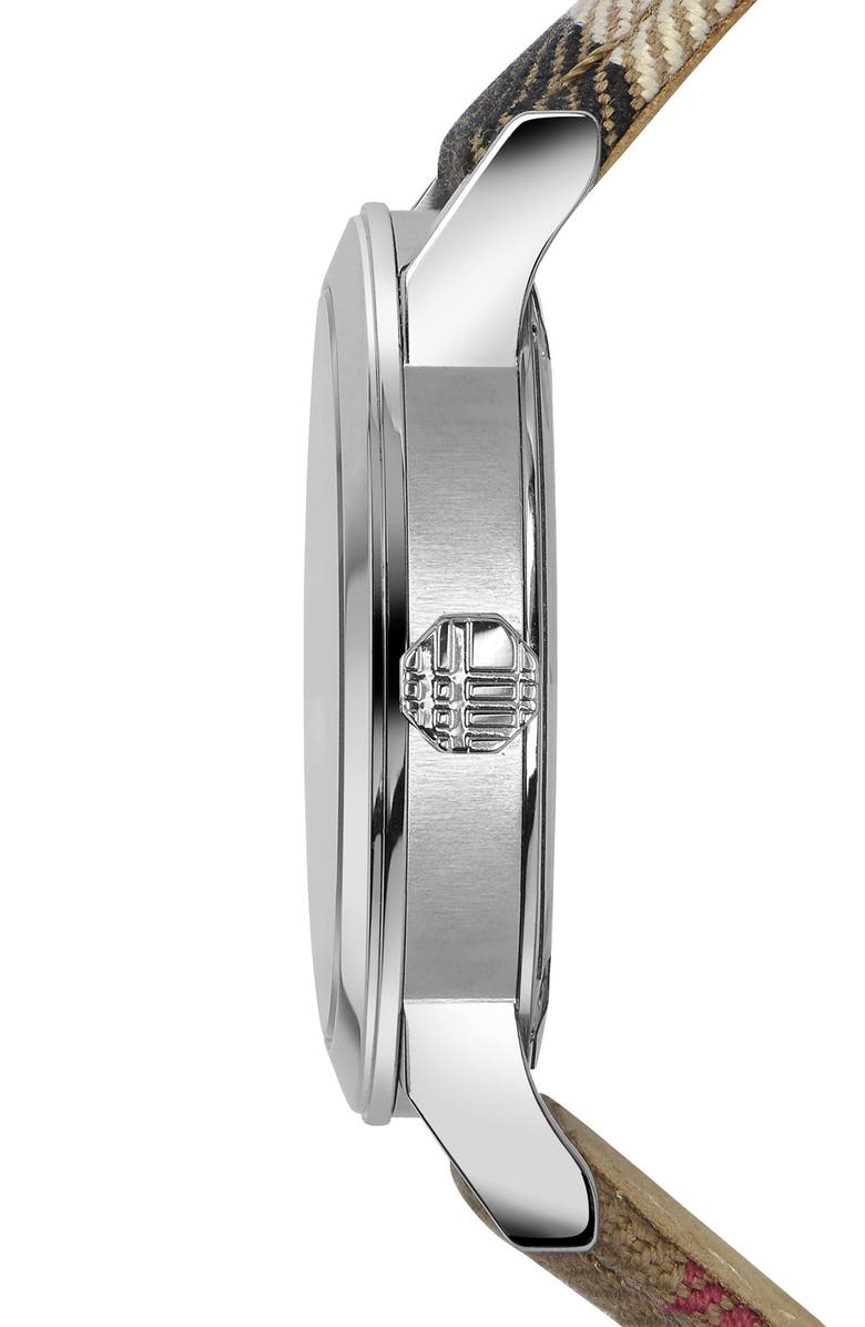 Burberry 'The City' Woven Strap Watch, 34mm, Alternate, color, 