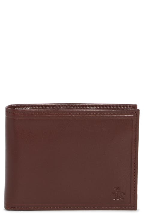 Stitch Crease Leather Bifold Wallet