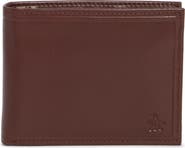 Original Penguin Stitch Crease Leather Bifold Wallet