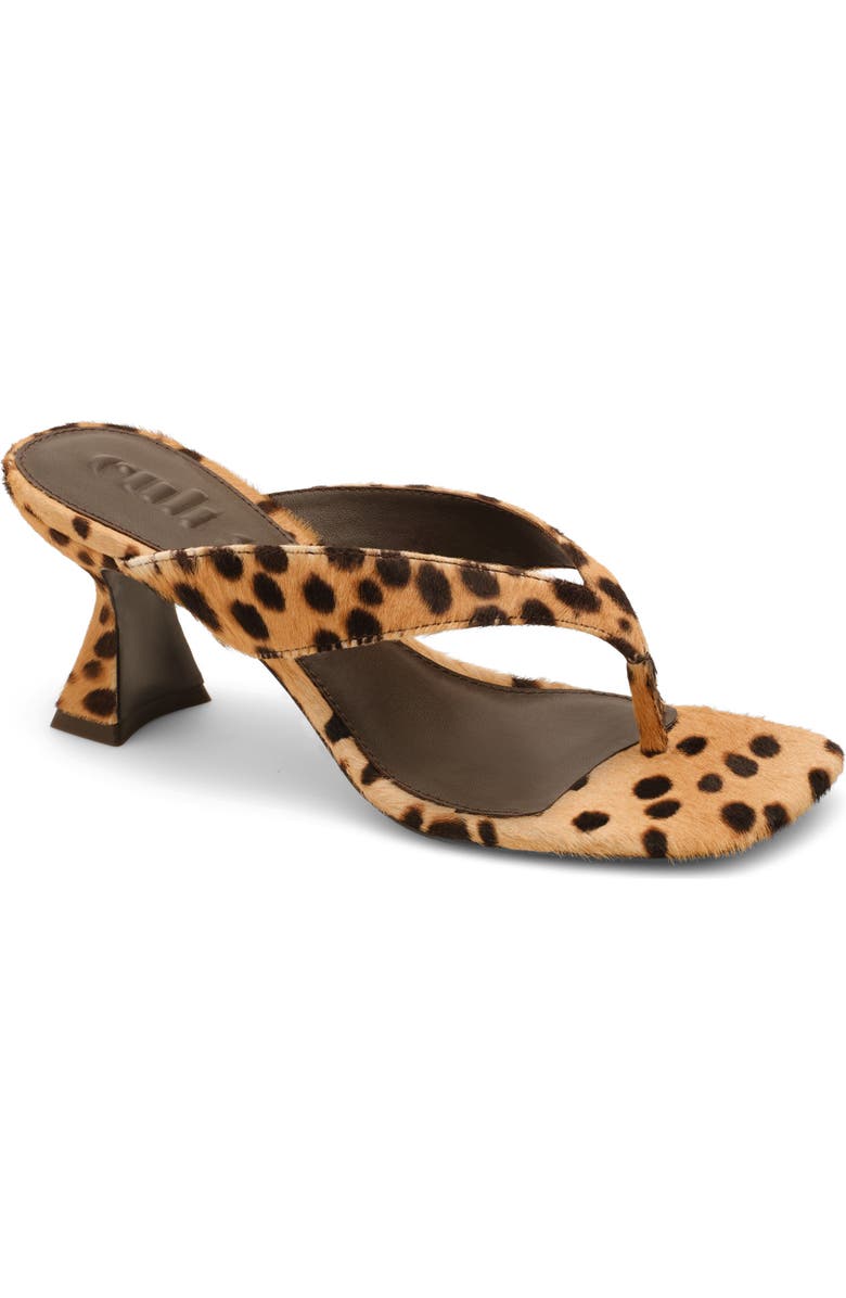 Cult Gaia Abi Hair Calf Sandal, Main, color, Cheetah